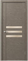 Межкомнатная дверь царговая экошпон МДФ Техно Профиль Dominika 233 Дуб каменно-серый (стекло кремовое)