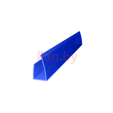 Торцевой профиль для поликарбоната Royalplast 8 мм Синий, 2100мм фото № 1