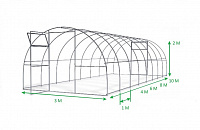 Удлинение для теплицы Садовод Агро-40 СТ, 2 м