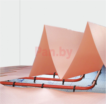 Подложка под ламинат и паркетную доску из экструдированного пенополистирола Solid гармошка, 1,8мм, розовый фото № 2
