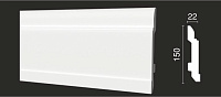Плинтус напольный из полистирола Decor-Dizayn Белая Лепнина DD 702