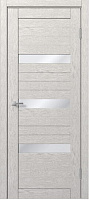 Межкомнатная дверь царговая экошпон МДФ Техно Профиль Dominika 120 Орех пекан светло-серый (стекло белое)
