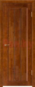 Межкомнатная дверь массив сосны Vilario (Стройдетали) Соната ДЧ, Золотистый орех фото № 1
