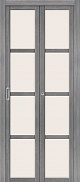 Межкомнатная дверь складная (книжка) el Porta Twiggy Твигги-V4 Grey Veralinga Magic Fog