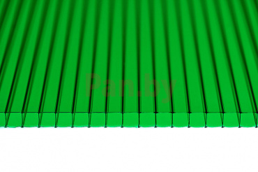 Поликарбонат сотовый Polynex Зеленый 6000*2100*6 мм, 0,94 кг/м2 фото № 1