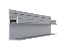 Плинтус универсальный алюминиевый Pro Design 7210 теневой анодированный (под рассеиватель)