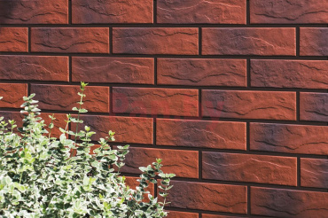 Клинкерная плитка для фасада Cerrad Burgund 65x245 рельефная с оттенком фото № 2