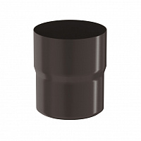 Соединитель (муфта) водосточной трубы Aquasystem 90/125 темно-коричневый, RR 32