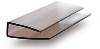 Торцевой профиль для поликарбоната Юг-Ойл-Пласт UP-10 мм бронза