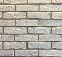 Декоративный искусственный камень Галерея бетона Кирпич Бруклин угловой литой, Белый