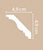 Плинтус потолочный из пенополистирола Декомастер A210 (49*49*2000мм) фото № 2
