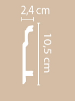 Плинтус напольный из полистирола Декомастер A155 (105*24*2000мм)