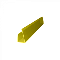 Торцевой профиль для поликарбоната Royalplast 8 мм Желтый, 2100мм