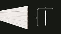 Декоративная реечная панель из дюрополимера Decor-Dizayn Белая Лепнина DD904 3000*150*10 мм