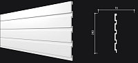 Декоративная реечная панель из дюрополимера Decor-Dizayn Белая Лепнина DD914 2000*240*13 мм