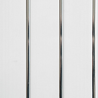 Панель ПВХ (пластиковая) лакированная Dekostar Люкс Трехсекционная - Серебро 3000*240*8