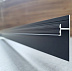 Плинтус универсальный алюминиевый Pro Design 380 теневой Черный Муар RAL 9005 фото № 1