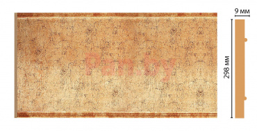 Декоративная панель из полистирола Декомастер Античное золото B30-552 2400х298х9 фото № 1