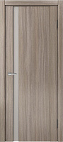 Межкомнатная дверь царговая экошпон МДФ Техно Профиль Dominika 225 Дуб дымчатый (стекло кремовое)