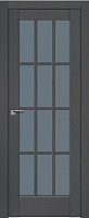 Межкомнатная дверь царговая экошпон ProfilDoors серия XN Классика 102XN, Грувд серый Мателюкс графит