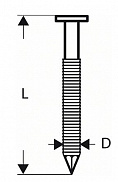 Гвозди для пневматического степлера Bosch GSN 90-21 RK SN21RK 75RHG (3000 шт)