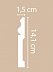 Плинтус напольный из полистирола Декомастер A035 (141*15*2000мм) фото № 2