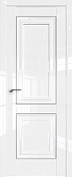 Межкомнатная дверь царговая ProfilDoors серия L 27L, Белый Люкс (молдинг серебро)