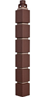 Угол наружный для фасадных панелей Альта-Профиль Кирпич клинкерный малый, Шоколад