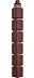 Угол наружный для фасадных панелей Альта-Профиль Кирпич клинкерный малый, Шоколад фото № 1
