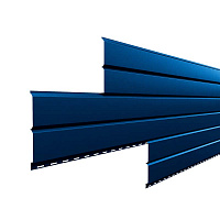Сайдинг наружный металлический МеталлПрофиль Lбрус Metallic Blue Голубой металлик 3м (Colorcoat Prisma, 0,5мм, глянец.)