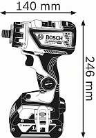 Аккумуляторная дрель-шуруповерт Bosch GSR 18V-60 FC Professional, 2 аккумулятора 5 Ач