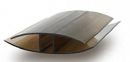 Соединительный профиль для поликарбоната Юг-Ойл-Пласт неразъемный НP-4мм бронза