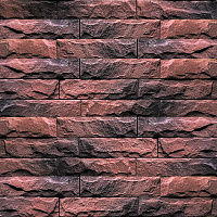 Декоративный искусственный камень Декоративные элементы Мирамар узкий 07-305 Бордовый с черным