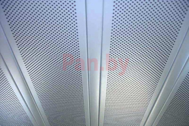 Реечный потолок Албес A150AS Металлик матовый перфорированный 4000*150 мм фото № 2