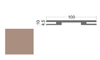 Доборная планка телескопическая Colorit Латте эмаль 100, 10*100*2100 мм