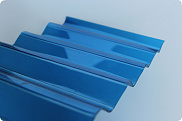 Поликарбонат профилированный Юг-Ойл-Пласт Синий 0,9 мм (волна)