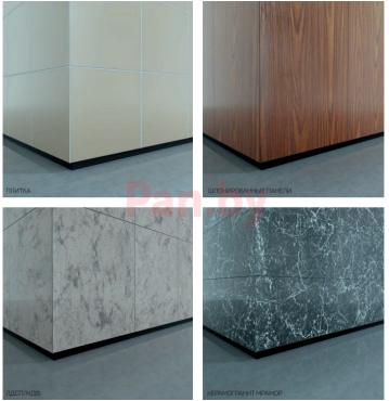 Плинтус универсальный алюминиевый Pro Design Panel 7208 теневой анодированный фото № 4