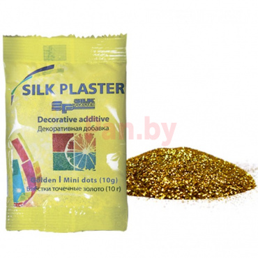 Блестки для жидких обоев Silk Plaster точки золото (10 гр) фото № 1