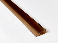 Торцевой профиль для поликарбоната Сэлмакс Групп 4 мм бронза (коричневый), 2100мм