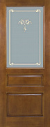 Межкомнатная дверь массив сосны Поставский мебельный центр Модель №5 ДО, Коньяк (800х2000)