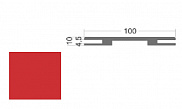 Доборная планка телескопическая Colorit Красная эмаль 100, 10*100*2100 мм