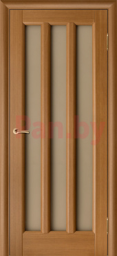 Межкомнатная дверь массив сосны Vilario (Стройдетали) Гутта ДО, Орех (900х2000) фото № 1