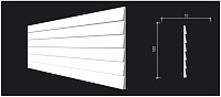 Декоративная панель из дюрополимера Decor-Dizayn Белая Лепнина DD906 2000х180х10