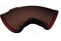 Угол водосточного желоба Grand Line Стандарт 120/87 90-150гр, составной, шоколад