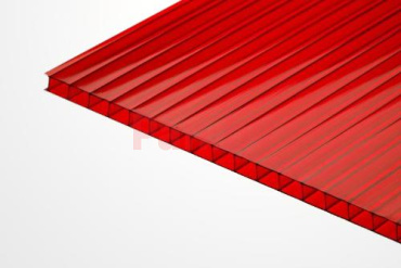 Поликарбонат сотовый Сэлмакс Групп Скарб-про красный 6000*2100*20 мм, 2,65 кг/м2 фото № 1