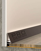 Плинтус напольный алюминиевый Pro Design Corner 570 щелевой анодированный Коньяк