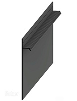 Плинтус напольный алюминиевый Pro Design 323 скрытый Черный Муар RAL9005