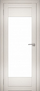 Межкомнатная дверь экошпон Юни Амати 14, Эшвайт (белое стекло)