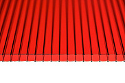 Поликарбонат сотовый Сэлмакс Групп Мастер красный 6 мм, 2100*6000 мм 