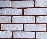 Декоративный искусственный камень Polinka Кирпич Бельгийский гипсовый угловой литой E1300, белый